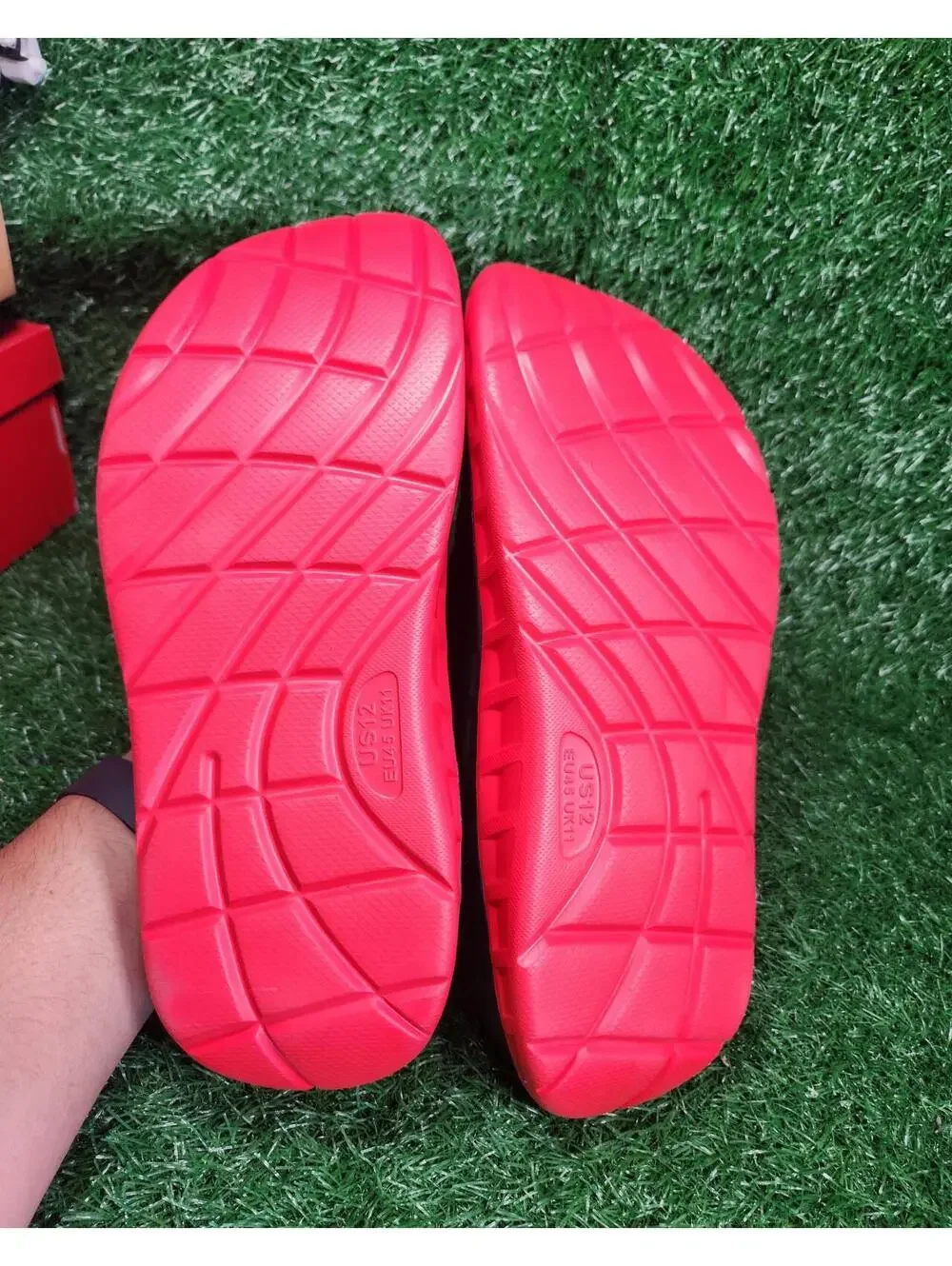 KuaiLu MEN'S RECOVERY SANDALS ORTHOTIC THICK CUSHION OPEN TOE SPORT SLIDES 12 M